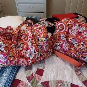 Vera Bradley Pixie Blooms duffle and travel tote